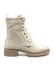 Holea Leather Women's Ankle Boots Off White