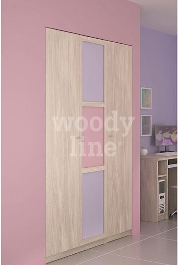 Santorini 1 Zwei Türen Kinderkleiderschrank Braun 100x60x220cm