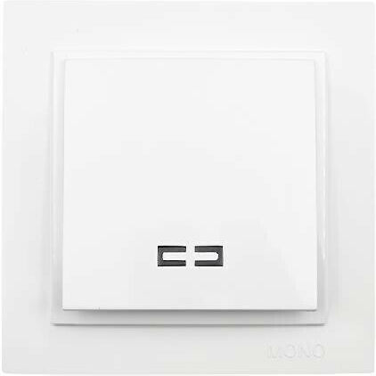 Mono Electric Despina Recessed Wall Switch Lighting One-Way with Frame White