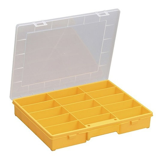 Ταμπακιέρα Εργαλείων 15 Θέσεων Κίτρινη 37x29.5x6εκ.