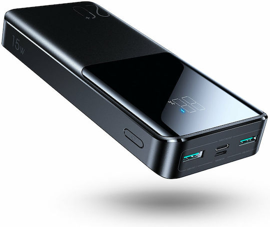 Joyroom JR-T014 Power Bank 20000mAh 15W with 2 USB-A Output Ports and USB-C Output Port Quick Charge Black