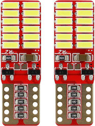 AMiO Lămpi Autoturismului T10 / W2.1X9.5D Canbus LED 5600K Alb rece 12V 2W 2buc