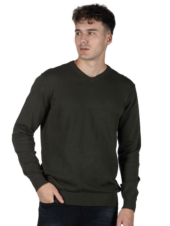 District75 Men's Long Sleeve Sweater Khaki