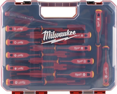 Milwaukee Set 12 Magnetice Șurubelnițe Electricianului VDE 1000V