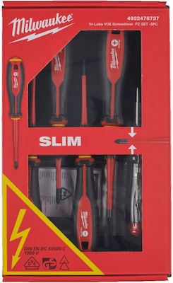 Milwaukee Set 5 Electrician VDE 1000V Screwdrivers