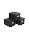 Songmics Fabric Storage Box Black 40x30x25cm 3pcs