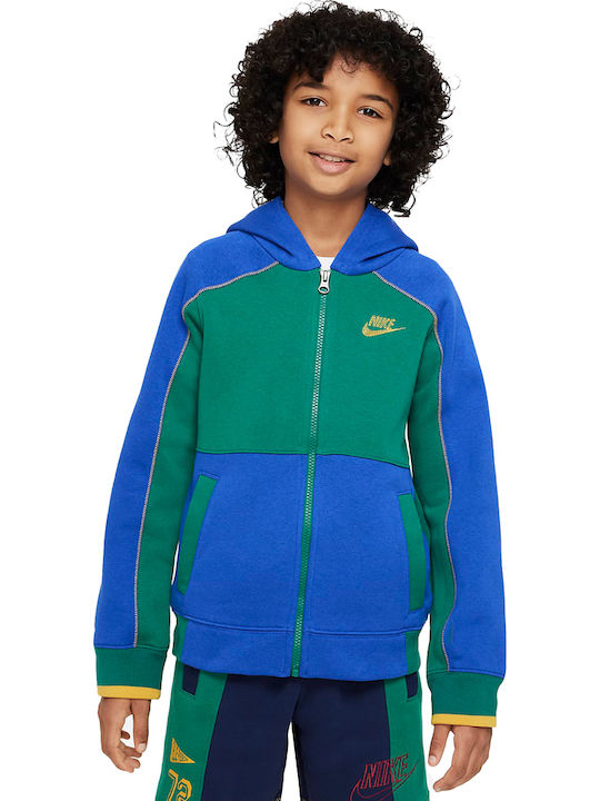 Nike Athletic Kids Sweatshirt Cardigan Fleece w...