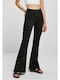 Women's Jeans Pants High Rise Flared Black