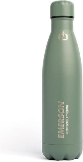 Emerson Ανακυκλώσιμο Μπουκάλι Θερμός Ανοξείδωτο BPA Free 500ml Pine-Green