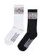 Merchcode Ramones Skull Șosete cu Model Black / White 2Pachet