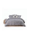 Nef-Nef Homeware Duvet Cover Set Cotton Single with Pillowcase 170x240 Liliana 031493 23 Grey