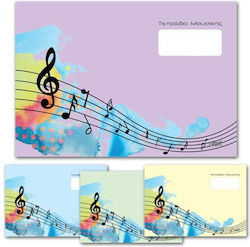 Next Notebooks Music B5 40 Sheets 10pcs (Μiscellaneous Designs/Colors)