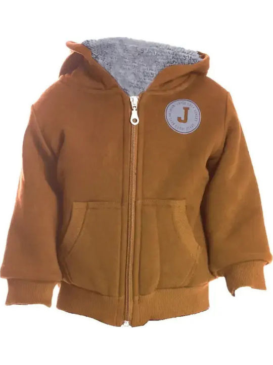 Joyce Kinder-Sweatjacke mit Kapuze Braun