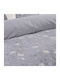 Nef-Nef Homeware Cotton Duvet Cover Set 240x230cm King Size With 2 Pillowcases Liliana 23 Grey
