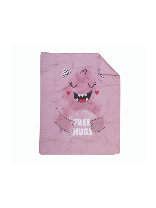 Nef-Nef Βαμβακερό Πάπλωμα Κούνιας Monstermania 110x140cm Pink