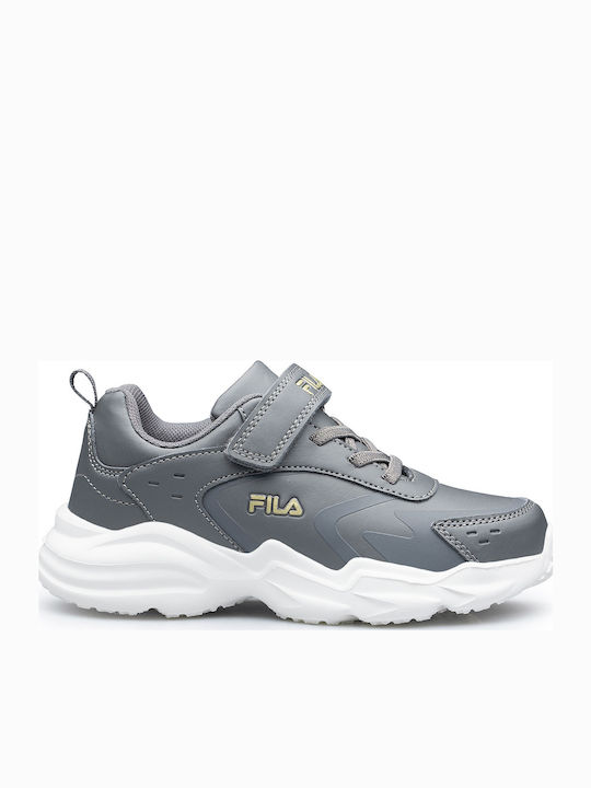 FILA Memory Abel Παιδικά Sneakers με Σκρατς Γκρι