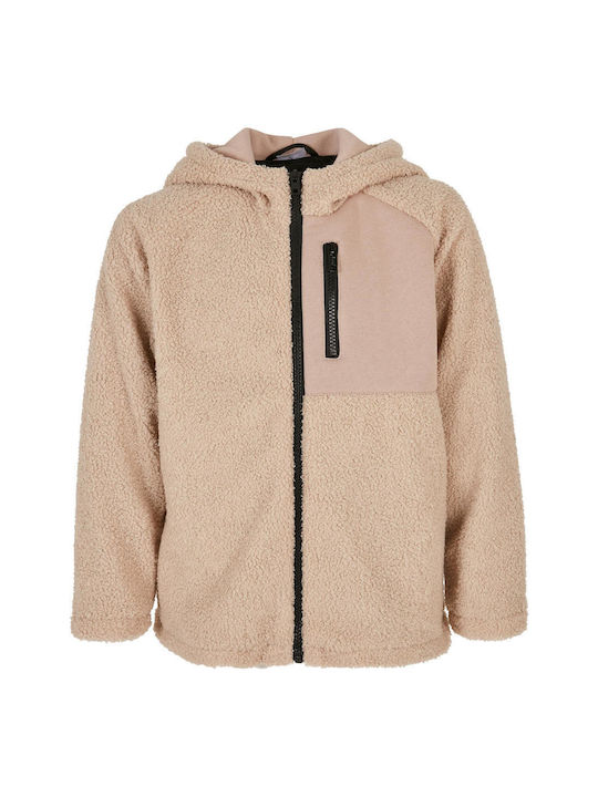 Urban Classics Kids Casual Jacket short Hooded Beige