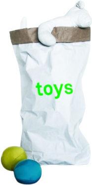 Children's Storage Bag made of Cardboard Toys White 1pcs