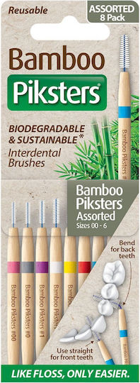 Piksters Bamboo Interdentalbürsten Mehrfarbig 8Stück