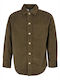 Kids One Color Shirt Long Sleeve Khaki