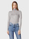 Guess Women's Long Sleeve Sweater Turtleneck Gray
