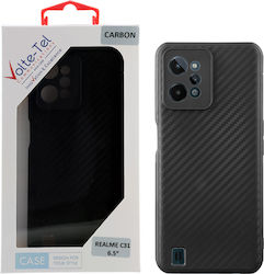 Volte-Tel Carbon Silicone Back Cover Black (Realme C31)