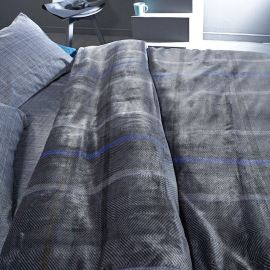 Kentia Maren Velvet Blanket Double 220x240cm Gray