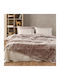 Kentia Notte Velvet Blanket King Size 260x240cm Beige