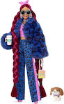 Barbie Κούκλα Extra Blue Leopard Track Suit για 3+ Ετών
