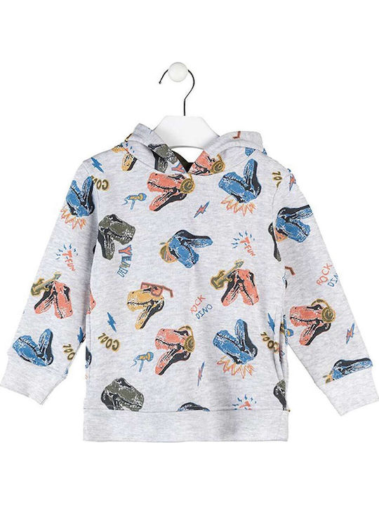 Kinder-Sweatshirt mit Kapuze Grau
