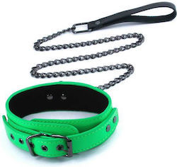 Ns Novelties Electra Collar & Leash Collar Green