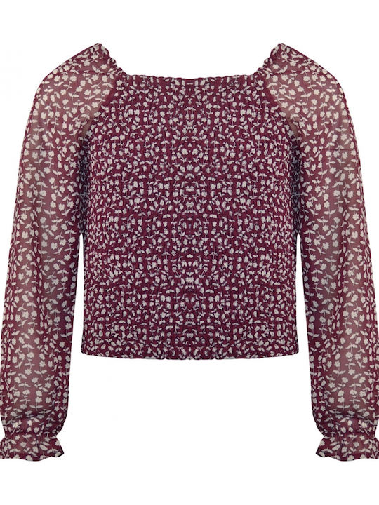 Kids' Shirt Long Sleeve Bordeaux