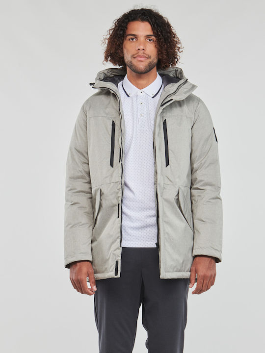 Jack & Jones Geci Barbati Parka Asphalt Melange Gri