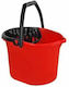 Mop Bucket with Squeezer Plastic Red