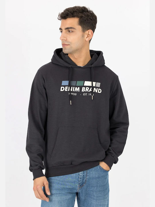 TIFFOSI HOODIE ΜΕ ΚΟΥΚΟΥΛΑ ΜΑΥΡΟ