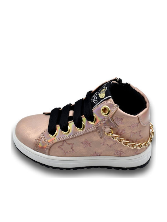Asso Παιδικά Sneakers High Ροζ