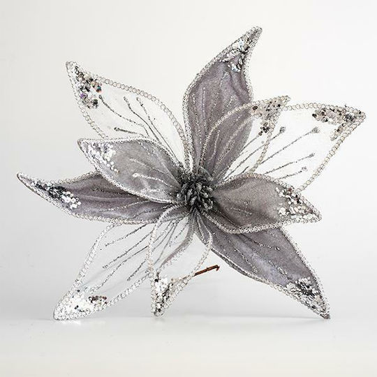 Eurolamp Christmas Fabric Decorative Flower 40cm