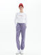 222.bw25.102 Violet Παντελόνι Φόρμας με Λάστιχο Fleece Violet