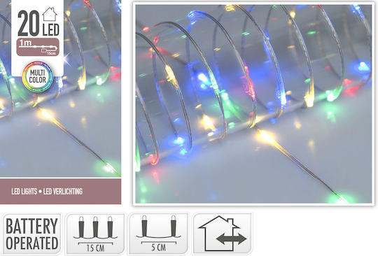 20 Λαμπάκια LED 1μ. Λευκά σε Σειρά