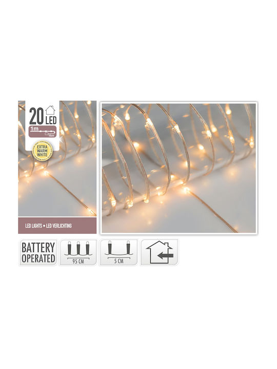 20 Lichterketten LED 1m. Weiße in Zeichenfolge ...