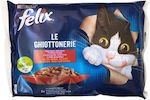 Purina Felix Le Chiottonerie Wet Food for Adult Cats In Pouch with Beef / Chicken In Jelly 12pcs 85gr