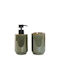 DKD Home Decor Ceramic Bathroom Accessory Set Green 2pcs