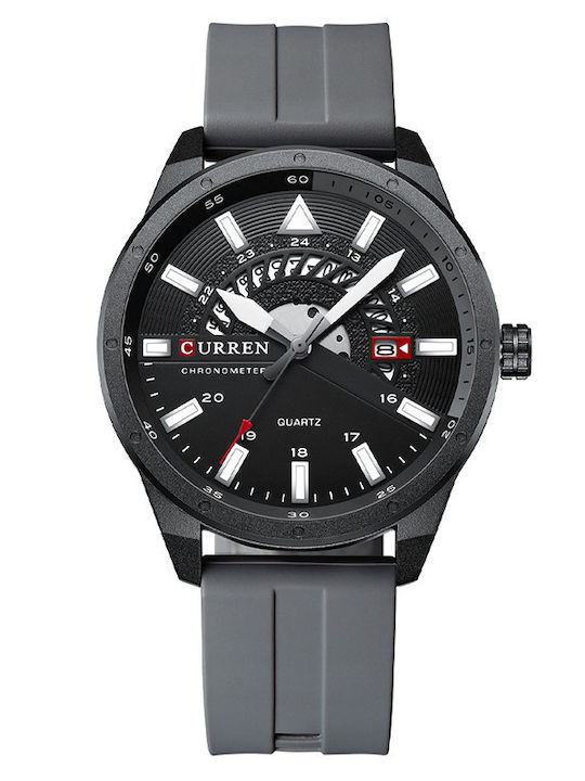 Curren Herrenuhr 47mm Batterie mit Gray Kautsch...