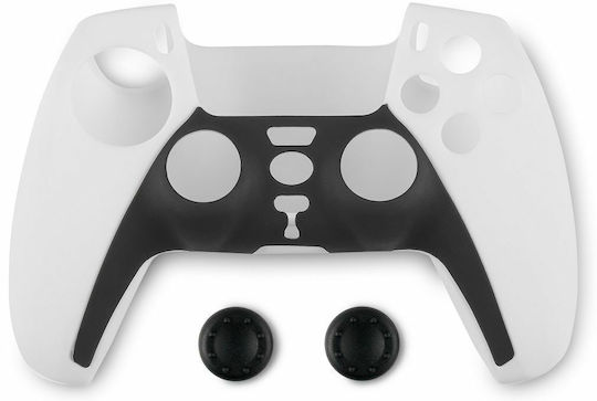 Spartan Gear și mânere pentru degetul mare pentru Controller PS5 Alb/negru