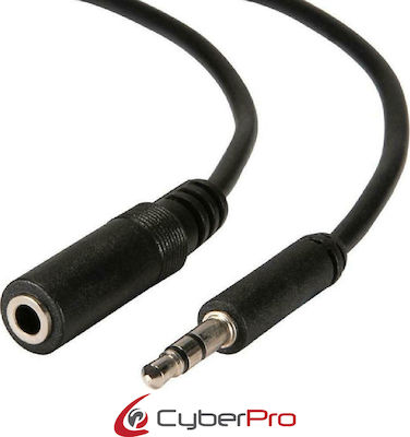 CyberPro 3.5mm male - 3.5mm female Cable Black 5m (CP-JMF050)
