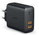 Aukey Charger Without Cable with 2 USB-C Ports 36W Power Delivery Blacks (PA-D2)