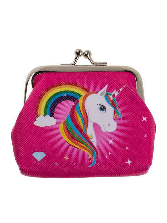 Out of the Blue Unicorn Kids Wallet for Coins with Clasp Fuchsia