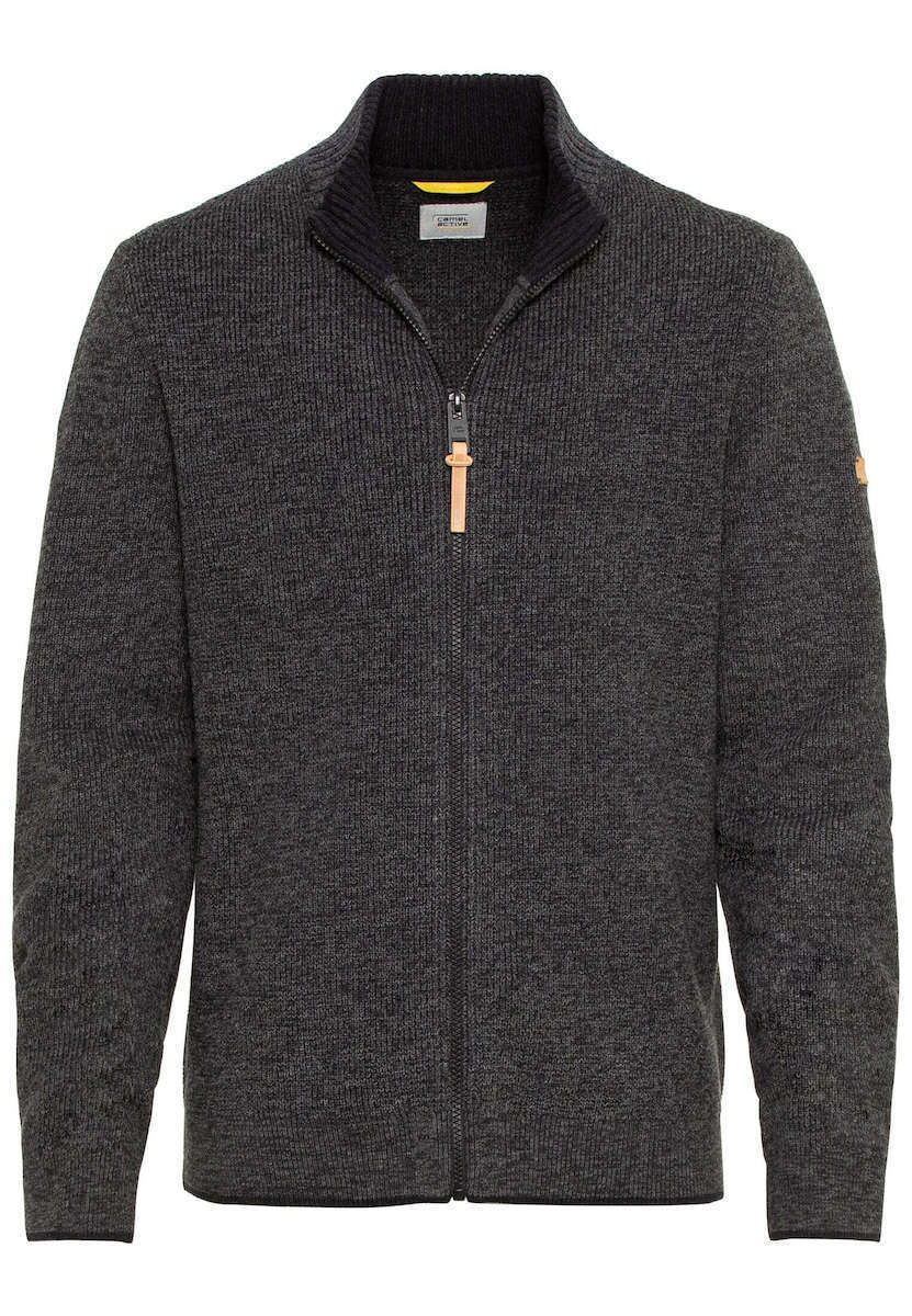 Camel Active Ανδρική Ζακέτα Πλεκτή με Φερμουάρ Γκρι 4095258K0807