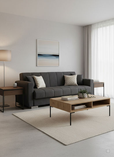 Polya Dreisitzer Sofa Sofa mit Stauraum Gray 215x80x77cm