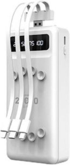 Proda PD-P93 Power Bank 20000mAh 10W mit USB-A Anschluss und USB-C Anschluss Weiß